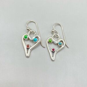 Barse Abstract Heart Stone Earrings